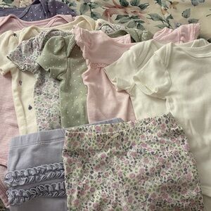 Floral and Pastel Baby Clothing Set